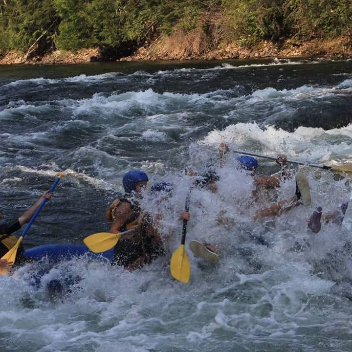 bucket-boat-air-guitar whitewater rafting bc canada